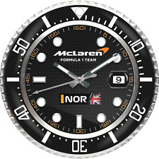 Reloj de pared Mc Laren F1 'Lando Norris' | 100% metal | silencioso | lujo segunda mano  Embacar hacia Argentina