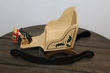 Vtg CHRISTMAS DECOR Wood ROCKING HORSE Sleigh lot cl for sale  Shipping to South Africa