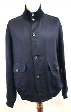 Sulka Men's Bomber Style Jacket Navy Button Up - Size IT 54 / UK 44 - Vintage for sale  Shipping to South Africa