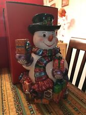 Christopher Radko Large Snowman Cookie Jar, with Box, Slightly Used for sale  Tuscaloosa