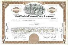 West Virginia Pulp and Paper Company 1964 certificado de acciones antiguo compartido segunda mano  Embacar hacia Mexico