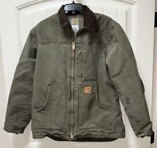 ABRIGO CHAQUETA CARHARTT PARA HOMBRE TALLA MEDIANA SHERPA LANA FORRADA VERDE OLIVA, usado segunda mano  Embacar hacia Argentina