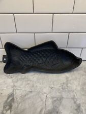 Antique Cast Iron Fish Mold Rustic Primitive Kitchen Farmhouse Country Decor, used for sale  Shipping to South Africa