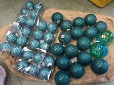 gisela graham christmas decorations Ornaments Tree Hanging Baubles Teal Lot for sale  Shipping to South Africa