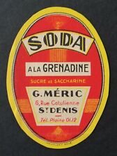 Ancienne étiquette soda d'occasion  Nantes-
