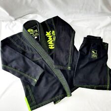 Calça Jaqueta Hawk Brazilian Jiu Jitsu Gi Tamanho KO Criança Artes Marciais Preta Verde comprar usado  Enviando para Brazil