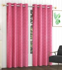 Usado, Pesado Calidad Poliéster Textura Diseño Rosa Color Ojal Cortinas segunda mano  Embacar hacia Argentina