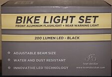 Conjunto de luzes de bicicleta - Lanterna frontal de alumínio + luz de aviso traseira (Team Obsidian), usado comprar usado  Enviando para Brazil