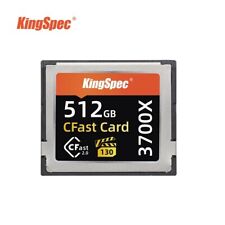 Usado, Cartão de memória KingSpec 512GB CFast 2.0, cartão de câmera MediaStorage com VPG130 3700X  comprar usado  Enviando para Brazil
