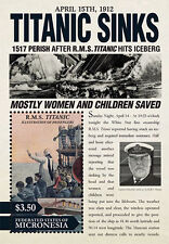 Micronésia 2012 - R.M.S. Titanic - Folha de selo lembrança - Scott #970 - Novo em folha, sem marca de charneira comprar usado  Enviando para Brazil
