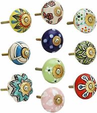 10 PC Multi Color Ceramic Door Knobs Pull Handle Kitchen Cabinet Dresser Knobs for sale  Shipping to South Africa