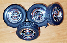 '32 FORD STREET ROD REVERSE CHROME WHEELS,NON-BRANDED BLACKWALL TIRES DOG DISH, used for sale  Shipping to South Africa