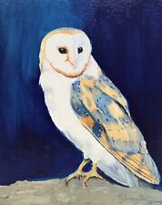 8"X 10" Original oil Painting of a Barn Owl by Ty Livingston till salu  Toimitus osoitteeseen Sweden