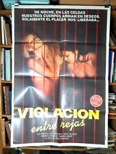 Violación entre rejas - póster original de la película de cine de Jess Franco Afiche segunda mano  Argentina 