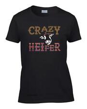 Women's Serape Cheetah Crazy Heifer T-Shirt Ladies Funny Cow Tee for sale  Shipping to South Africa