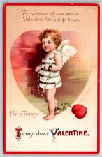 Clapsaddle Valentine~Prisioneiro do Amor~Cupid In Chains~Chained Heart~IAPC 1912 comprar usado  Enviando para Brazil