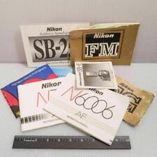Nikon FM FG N6606 SB-E D70 Camera Flash etc. Manual Lot, used for sale  Shipping to South Africa