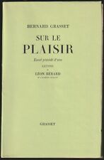 Bernard grasset. plaisir. d'occasion  Arles