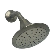 KOHLER Forte 1-Spray 5.5 in Single Wall Fixed Shower Head Brushed Nickel w/ Arm for sale  Shipping to South Africa