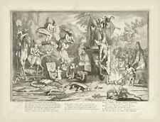 antiguo demonio diablo estampado oculto brujas sábado I, C. Gillot 1700 póster de arte  segunda mano  Embacar hacia Argentina