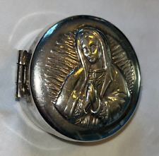 VINTAGE CATHOLIC PRIESTS OUR LADY OF GUADALUPE VIRGIN MARY COMMUNION PYX, used for sale  Shipping to South Africa