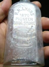 H.H. Botella de farmacia LYONS Pioneer. Imlay City Michigan, Michigan, Mi. Raro años 1870, usado segunda mano  Embacar hacia Argentina