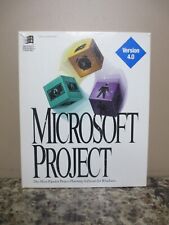 Used, Vtg. Microsoft Project 4.0 Scheduling Software w/ Box & Manual - 3.5" Diskettes for sale  Shipping to South Africa