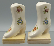 Conjunto de Botas de Porcelana Feminina Sal e Pimenta Shakers Flores Floral Antigo Japão, usado comprar usado  Enviando para Brazil