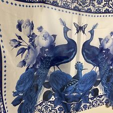 Lindas borboletas pavão, rosas ricas azuis cachecol envoltório xale transparente 60 40” comprar usado  Enviando para Brazil