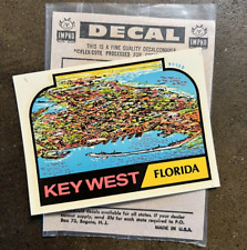 Original Vintage KEY WEST Florida TRAVEL Water DECAL cidade aérea oceano Atlântico comprar usado  Enviando para Brazil