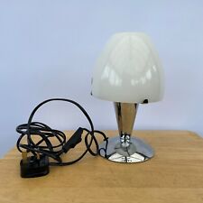 Jubilado Ikea Sextett vidrio blanco lámpara de base de acero cromado años 90 retro de la era espacial, usado segunda mano  Embacar hacia Spain