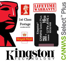 Kingston Canvas Select Plus 16GB Micro SD SDHC Memory Card Dashcam Phone Camera for sale  Shipping to South Africa