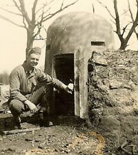 **RARE! US Soldier w/ Captured Camo Painted Miniature Pillbox Bunker Position!** for sale  Shipping to South Africa