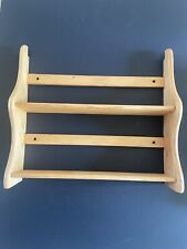 small 2 tier pine wooden spice rack wall hung for sale  Shipping to South Africa