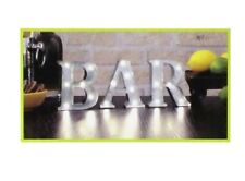 Sharper Image Metal LED Marquee BAR Sign Galvanized 5"x 1"x 4.5" Lighted Letters for sale  Shipping to South Africa