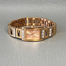 Relógio feminino Guess tom ouro rosa retangular face strass transparente pulseira de 7" comprar usado  Enviando para Brazil