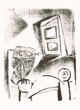 LITOGRAFÍA PICASSO 1956 De Colección Pablo Picasso ARTE RARO Hibou à la chaise ARTE BÚHO segunda mano  Embacar hacia Mexico