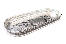 Antique Small SHEFFIELD Silver plated Silver on Copper Gallery Vanity TRAY, used for sale  Shipping to South Africa