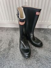 Hunter wellies size 4, black, short, good condition with reflective strips for sale  Shipping to South Africa