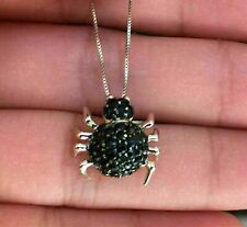 Used, 1 Ct Round Cut Lab Created Black Diamond Spider Pendent In 14k White Gold Plated for sale  Shipping to South Africa