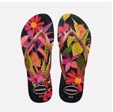 Chinelos Havaianas Slim Tropical Feminino Tamanho 11/12 EUA Novo comprar usado  Enviando para Brazil