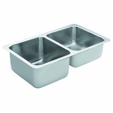 Moen S22358 aço inoxidável 32" x 18 1/2" bacia dupla aço inoxidável montagem inferior comprar usado  Enviando para Brazil