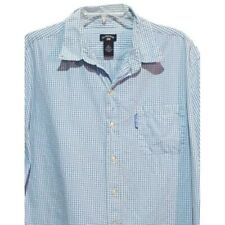 Camisa polo masculina EUA Assn manga curta XL botão 100% algodão xadrez azul comprar usado  Enviando para Brazil