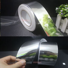 Used, 50mm Wide Adhesive Car Glossy Silver Mirror Chrome Vinyl Tape Wrap Sticker - CB for sale  Shipping to South Africa