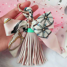 Usado, Chaveiro feminino de metal borla bolsa de couro corrente chaveiro pingente anel bolsa de carro charme comprar usado  Enviando para Brazil