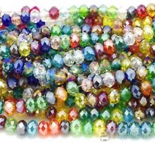 Mixed 100Pcs Top Czech Crystal Faceted Rondelle Spacer Beads 3mm 4mm 6mm 7mm 8mm for sale  Shipping to South Africa