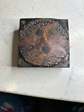 VINTAGE COPPER ON WOOD PRINT MONEY PLATE: for sale  Shipping to South Africa