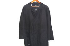 Mens SANYO New York Tokyo Black Removable Liner Hidden Buttons Coat SZ L EUC for sale  Shipping to South Africa