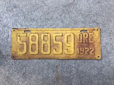 1922 oregon license for sale  San Diego