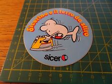 ADESIVO STICKER kleber vintage sicer sicerino e il ferro da stiro segunda mano  Embacar hacia Argentina